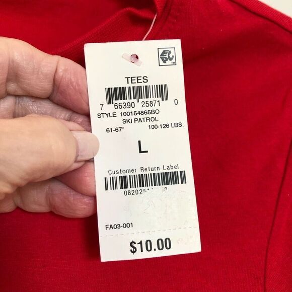 EPIC THREADS - NWT - Little Boys Sz Large Long-Sleeve Crew Neck Tee “Ski Patrol” - Picture 8 of 10